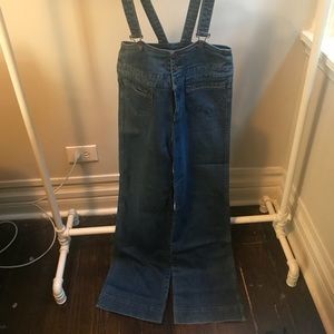 Free People bellbottom overalls